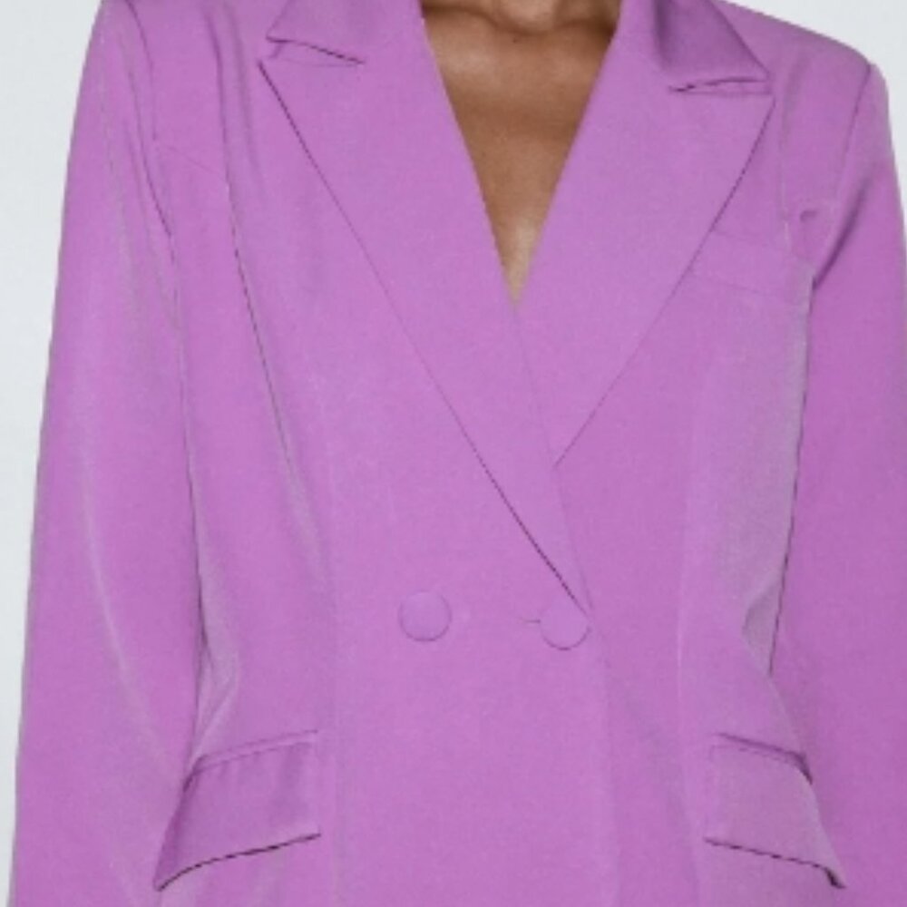 Luxe Purple Double-Breasted Blazer | Tailored Fit | TROUSER9 with matching pants